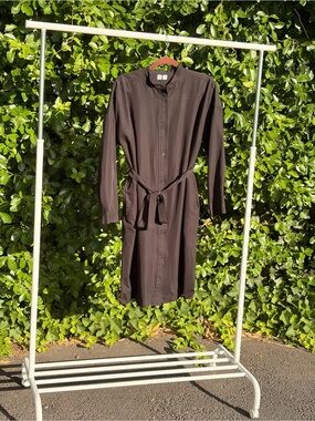 uniqlo rayon long sleeve wrap dress Women's Wrap Long-Sleeve Dress